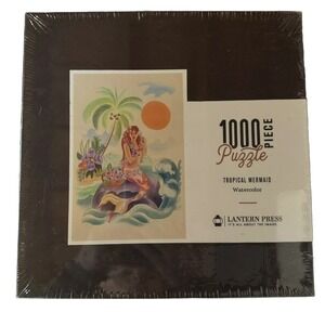 Lantern Press - 1000 Piece Jigsaw Puzzle - Tropical Mermaid Watercolor - NEW